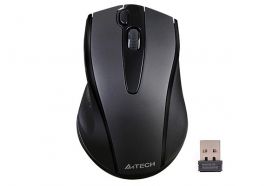 mouse wireless a4tech g9-500fs, 1000 dpi, usb, silent click, negru