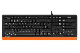 tastatura cu fir a4tech fk10, 104 taste, usb, portocaliu