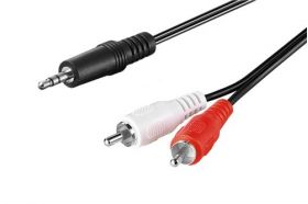 cablu audio jack stereo 3.5mm tata - 2x rca tata 10m