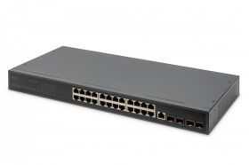 DIGITUS 24 Port GE  4 SFP+ UPLINK L2+ Switch 24 Port 10/100/1000+4SFP+ UPLINK Switch (DN-80223)