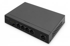 DIGITUS 4+1 Port Ethernet Unmanaged  PoE Switch 4 Port PoE, MDI/MDIX, IEEE802af,at (DN-95330-1)