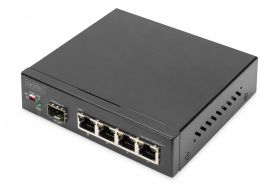 DIGITUS 5-Port 10/100/1000 Mbps Ethernet Switch 4 GE RJ45, 1 SFP 1000 Mbps (DN-80120)