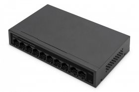 DIGITUS 8+2 Port FE PoE Switch 8 Port PoE 802.3at, 10/100 Mbps (DN-95354)