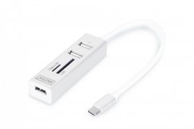 DIGITUS Digitus DA-70243 cititoare de carduri USB 2.0 Alb (DA-70243)