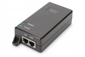 DIGITUS Gigabit Ethernet PoE+ Injector, 802.3at Power Pins:4/5(+),7/8(-), 30W (DN-95103-2)