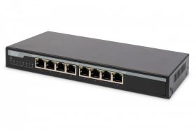 DIGITUS Gigabit Ethernet PoE Switch 8-port PoE, 135W PoE budget (DN-95340)