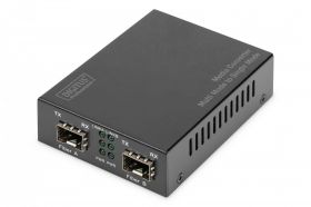 DIGITUS Gigabit Multimode to Singlemode Media Converter SFP to SFP, 155Mbps, 1.25Gbps, 850nm to 1550nm (DN-82133)