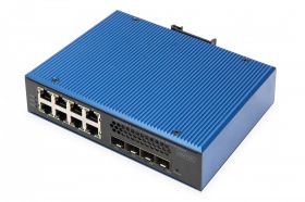 DIGITUS Ind. 8+4SFP+PortL3 managed Gigabit Ethernet Switch 8 x GE RJ45 + 4 SFP+ Port (DN-651160)