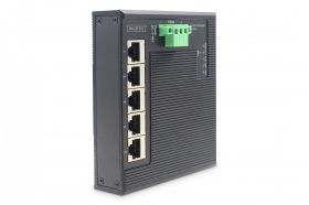 DIGITUS Industrial 5-Port Gigabit Flat Switch 5-port, DIN rail, extended temp. range (DN-651126)