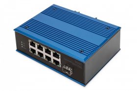 DIGITUS Industrial 8+1 Port Fast Ethernet PoE Switch Unmanaged, 8 RJ45 Ports 10/100 Mbits (DN-651133)