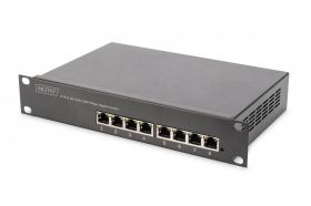 DIGITUS L2 managed Gigabit Ethernet PoE Switch 8-port PoE, 10 inch, 80W PoE budget (DN-95331)