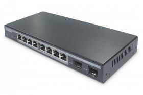 DIGITUS L2 managed Gigabit Ethernet PoE Switch 8-port PoE + 2-port SFP, 86W PoE budget (DN-95344)