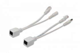 DIGITUS Passive PoE Cable Kit 1x Splitter PD cable, 1x Injector PSE cable, White (DN-95001)