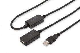 DIGITUS USB 2.0 Repeater Cable USB A male / A female, Length 20m (DA-73102)