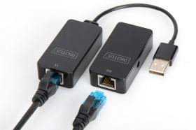 DIGITUS USB Extender, USB 2.0, 50 m for use with Cat5/5e/6 (UTP, STP or SFT) cable (DA-70141)