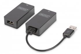 DIGITUS USB Extender, USB1.1, up to 45 m / 150 ft for use with Cat5/5e/6 (UTP, STP or SFT) cable (DA-70139-2)