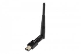 DIGITUS Wireless 300N USB 2.0 adapter, 300Mbps Realtek 8192 2T/2R, external Antenna, with WPS (DN-70543)