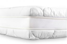 Saltea cu spuma poliuretanica Somnart Air-flow 180x200, inaltime 16 cm, super-ventilata, husa 3D Bumbac Natur lavabila, detasabila, hipoalergenica, rulata, fermitate medie