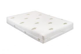 Saltea cu memorie Somnart XXL Memory Plus 140x200, înălțime 25 cm, pentru persoane supraponderale, husă Aloe Vera detașabilă, rulată, fermitate mare