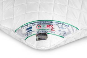 SET 4 Perne Medicinale Hipoalergenice Somnart 50x70cm, HypoallergenicMed, matlasate, lavabile la 95 de grade, fermitate medie spre tare