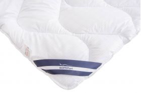 Set pilota 180x200 cm, 300 g si 2 perne 50x70 cm Somnart, microfibra matlasata, cu fibre de carbon
