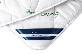 Pilota Aloe Vera 180x200, SomnART, matlasata, umplutura medie-groasa 300 gr/mp, pentru primavara - toamna