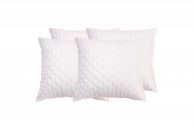 Set 4 perne matlasate Somnart, 70x70 cm, microfibra cu fibre de carbon
