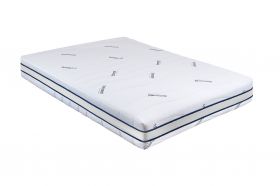 Saltea cu memorie Somnomed Antiacaria 180x200, înălțime 20 cm, pentru alergici, husă cu tratament antiacarian, rulată, fermitate medie
