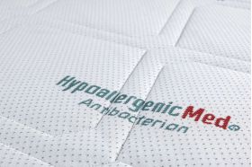 Saltea cu spumă poliuretanică Somnart HypoallergenicMed Antibacteria, 180x200, înălțime 18 cm, antibacterii, husă detașabilă cu fermoar, fermitate medie