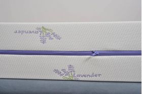 Saltea cu memorie Somnexpert Lavanda 180x200, înălțime 16 cm, ortopedică, husă tratată cu lavandă, lavabilă, cu fermoar, rulată, fermitate medie