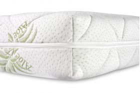 Saltea cu spumă poliuretanică Confort 4Family Aloe Vera 180x190 Somnart, înălțime 14 cm, husă lavabilă și detașabilă cu fermoar, fermitate medie