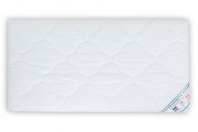 Saltea cu spumă poliuretanică Somnart HypoallergenicMed 60x120, înălțime 10 cm, ortopedică, pentru bebeluși și copii, husă detașabilă, fermitate medie