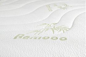 Saltea cu memorie 3D Somnart Memory Bambus 180x200, înălțime 16 cm, husă cu bambus lavabilă și detașabilă cu fermoar, mânere, fermitate medie