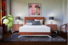 Saltea cu memorie 3D Somnart Memory Bambus 180x200, înălțime 16 cm, husă cu bambus lavabilă și detașabilă cu fermoar, mânere, fermitate medie