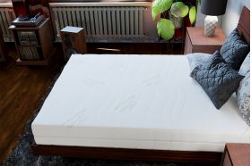 Saltea cu memorie 3D Somnart Memory Bambus 180x200, înălțime 16 cm, husă cu bambus lavabilă și detașabilă cu fermoar, mânere, fermitate medie