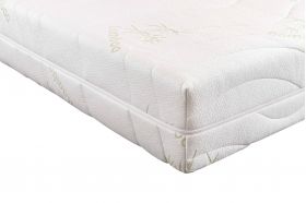 Saltea cu memorie 3D Somnart Memory Bambus 180x200, înălțime 16 cm, husă cu bambus lavabilă și detașabilă cu fermoar, mânere, fermitate medie