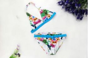 Bikini floral pentru fete cu panglica cu panglica J1268 albastru 10