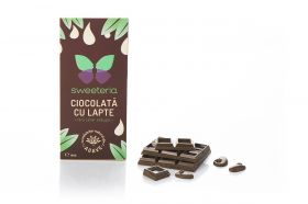 Ciocolata cu lapte cu indulcitor din agave, 100g, Sweeteria