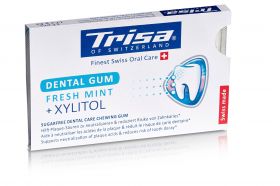 Guma dentara profesionala cu xylitol Dental Gum, 12 bucati, Trisa