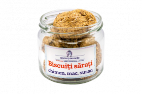 Biscuiti de ovaz sarati cu chimen mac susan, 145g, Ohvaz