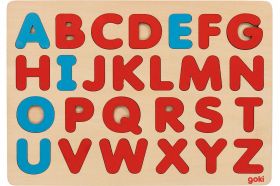 Puzzle din lemn - Montessori - Alphabet | Goki