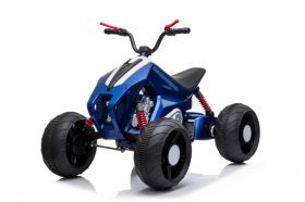 ATV electric pentru copii Kinderauto BJ718 90W 12V cu scaun tapitat culoare Albastru