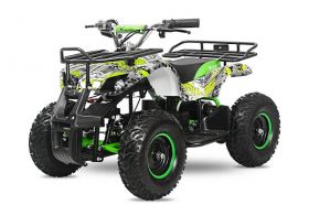ATV electric NITRO Torino Quad 1000W 48V cu anvelope 13x4.10-6, grafiti green