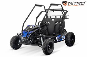 Buggy electric pentru 2 copii, Nitro Gokart 2000W 60V 20Ah, premium, culoare Albastra