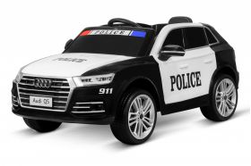 Masinuta electrica de politie Audi Q5 90W 12V 7Ah echipata PREMIUM Police