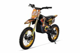 Motocicleta electrica Eco Tiger 1500W 14 12 48V 14Ah Lithiu ION, culoare portocalie