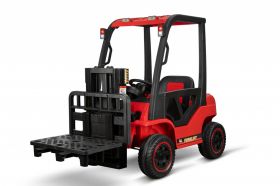 Motostivuitor electric pentru copii, Kinderauto Forklift, 90W, 12V, echipat STANDARD, rosu