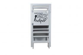 Turn de activitati pliabil Learning Tower - gri deschis