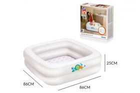 Piscina gonflabila BestWay, patrata, alba, 86x25 cm