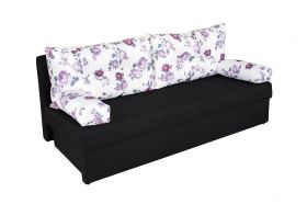 Canapea extensibila Alfi Anthracite192x80x77 cm cu lada de depozitare, Magnolia